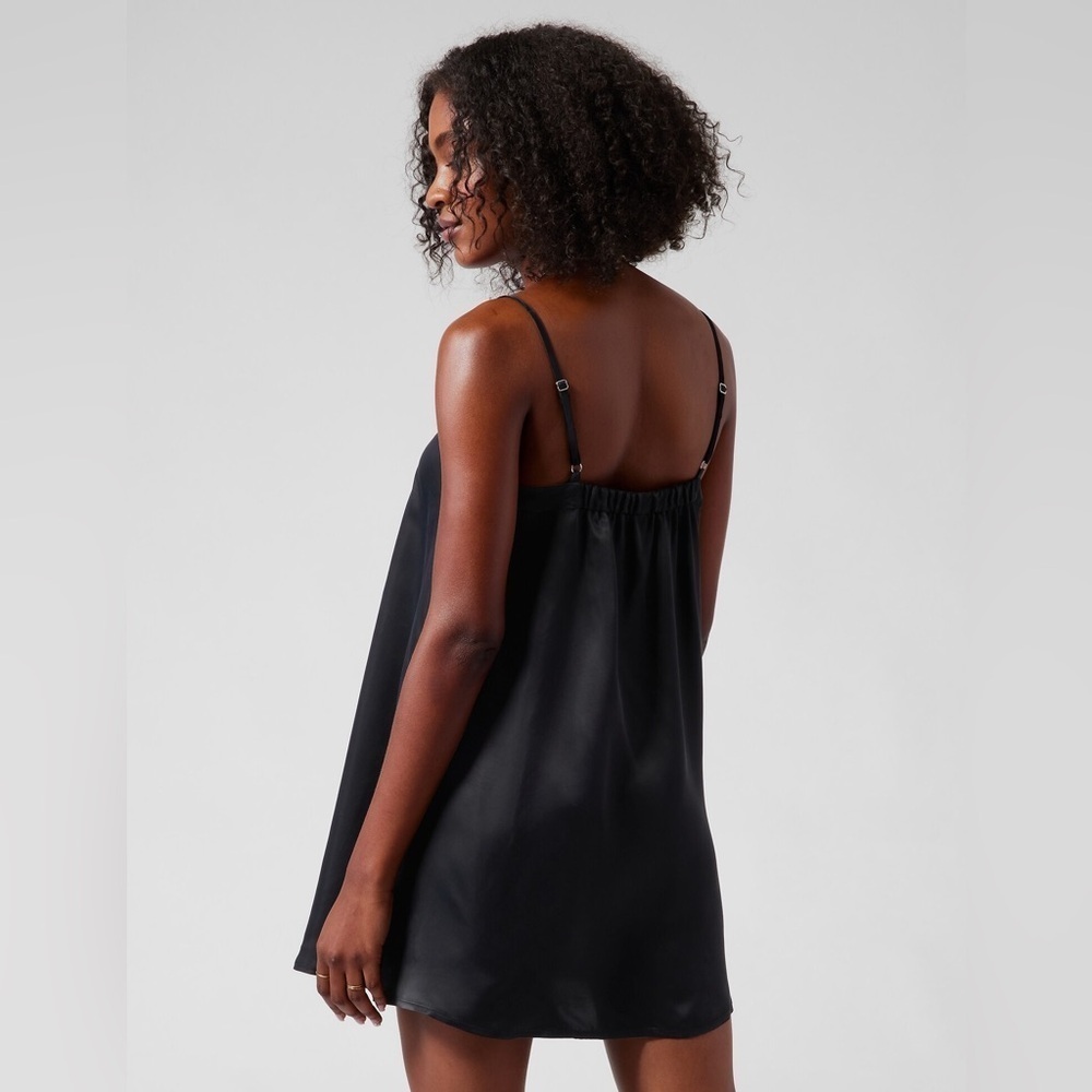 Athleta Cool Calm Slip Dress Size XS Black - Picture 2 of 10